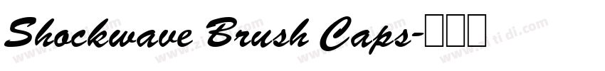 Shockwave Brush Caps字体转换